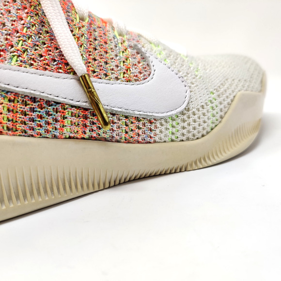 Nike Kobe 11 Elite Low 4KB White Horse Shoes Size 8.5 Pink White Flyknit Rare - Picture 16 of 16